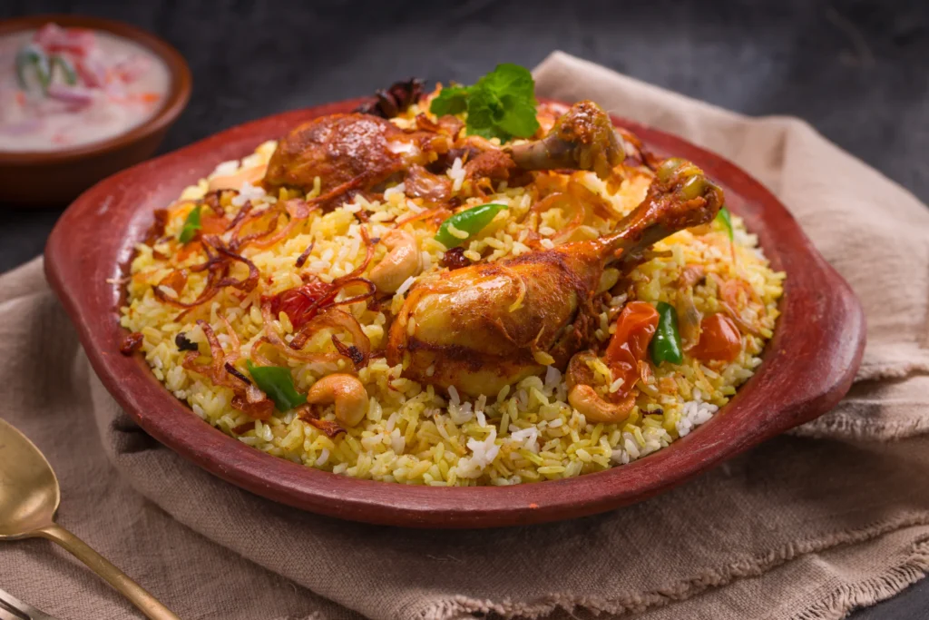 chicken dhum biriyani using jeera rice spices arranged earthen ware 1 - Online shopping in Sri Lanka